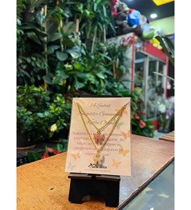 Kelebeklerin Dansı: Çift Zincirli Pembe ve Beyaz Kelebek Kolye